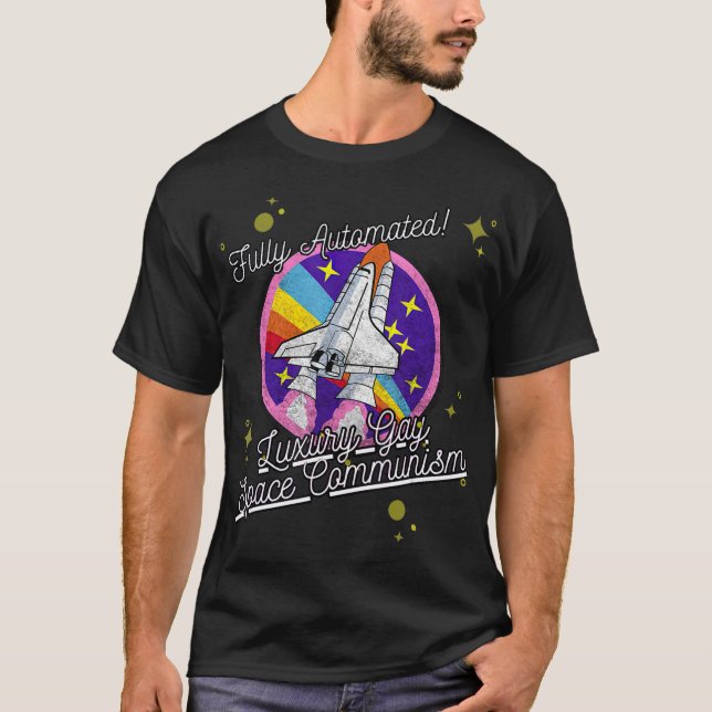 Camiseta Espacio Gay de lujo totalmente automatizado Comuni (Anverso)