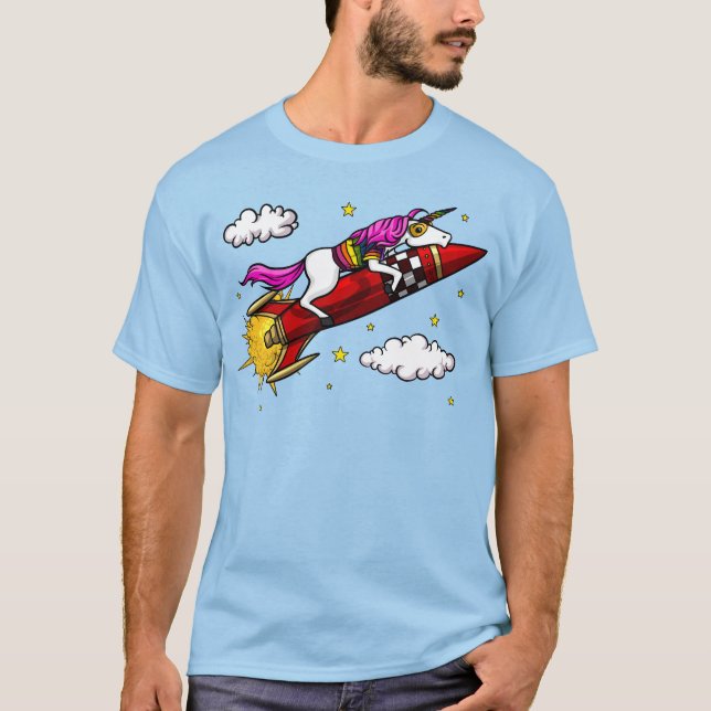 Camiseta Espacio mágico Rocket del montar a caballo del (Anverso)