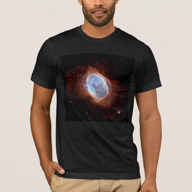 Camiseta Espacio nebuloso del anillo meridional Telescopio  (Anverso)