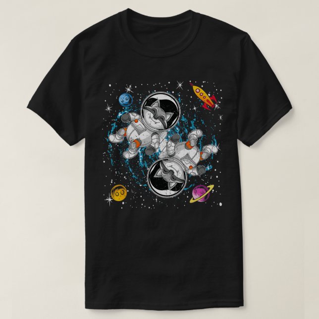 Camiseta Espacio Panda de la basura animal astronauta de lo (Diseño del anverso)