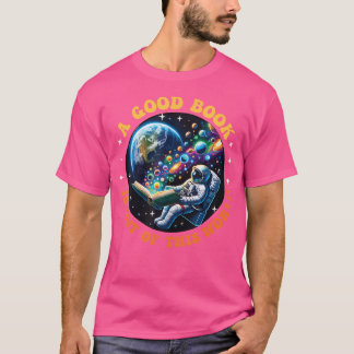 Camiseta Espacio para lectura de libros Astronauta Lover