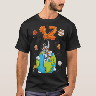 Camiseta Espacio Planeta Astronauta 12 Doce Años 12º Bi