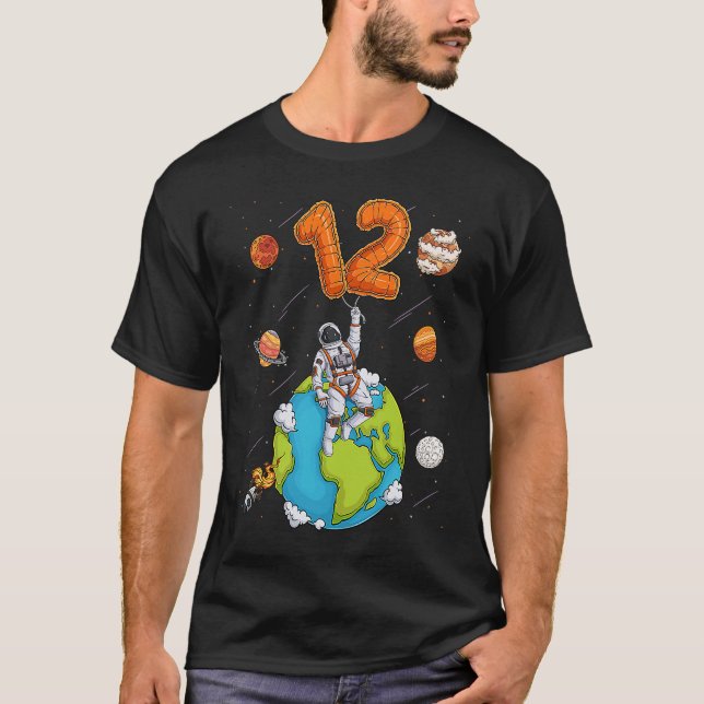 Camiseta Espacio Planeta Astronauta 12 Doce Años 12º Bi (Anverso)
