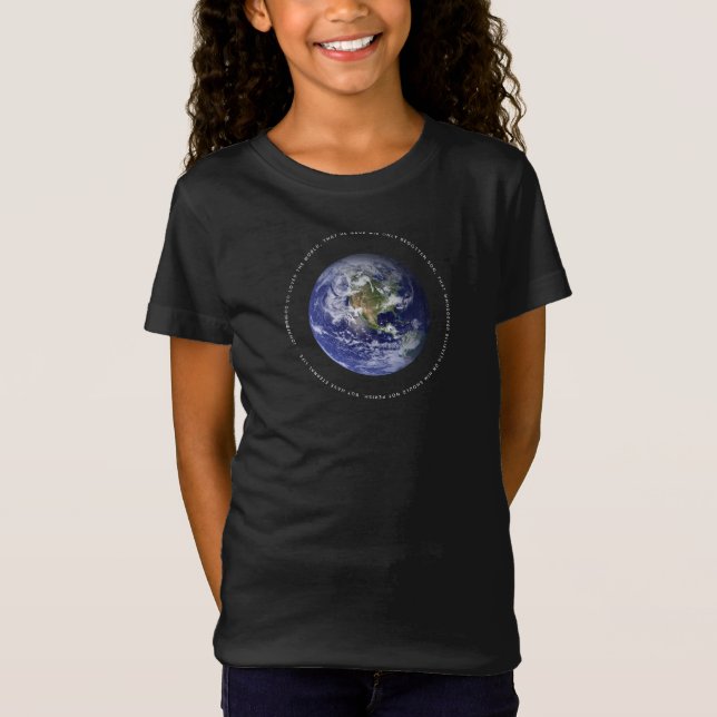 Camiseta Espacio Planeta Tierra - Cristiano Juan 3:16 Relig (Anverso)