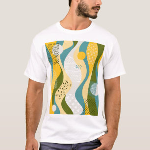 Camiseta Espacio Resumen: Ornamentos de línea lisa.