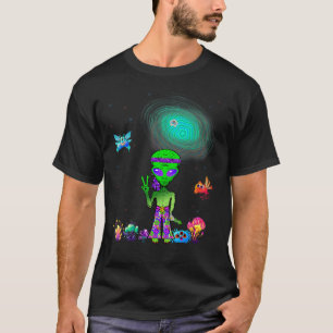 Camiseta Espacio retro Alien 60s 70Era Psicodélico diversió