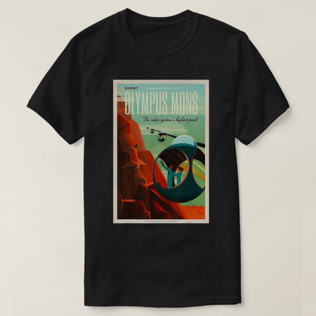 Camiseta Espacio retro de exploración astronauta de la colo (Diseño del anverso)