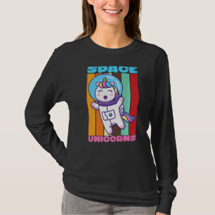 Camiseta Espacio Retro Unicornios I Niños I Espacio Galaxia