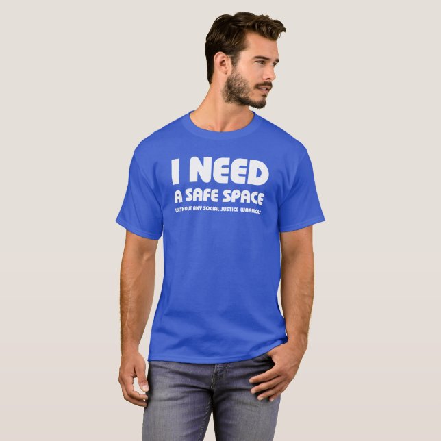 Camiseta Espacio seguro de la necesidad sin cualquier (Anverso completo)
