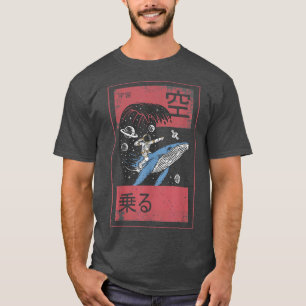 Camiseta Espacio Temático Astronauta Hombre En Una Ballena