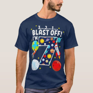 Camiseta Espacio Ultraterrestre 321 Blast Off Age 7 7th Bir