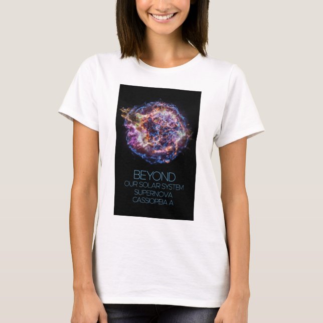 Camiseta Espacio ultraterrestre, Cosmos, Supernova Cassiope (Anverso)