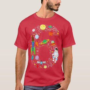 Camiseta Espacio Ultraterrestre Sexto Astronauta de Cumplea