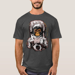 Camiseta Espacio vintage EploreAstronauta arte de monos