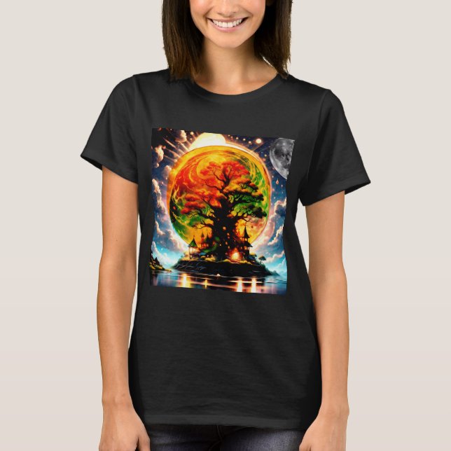 Camiseta Espacio y lo abstracto y la luna #8 (Anverso)