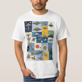 Camiseta Espacios Alien Funky Sci-Fi Retro
