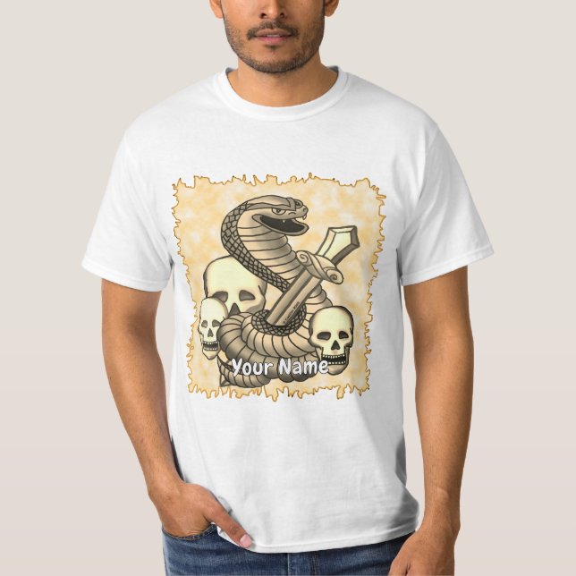 Camiseta Espada de Cobra Rey Calavera  (Anverso)