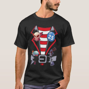 Camiseta Espada de cráneo Vestimenta pirata Feliz cumpleaño