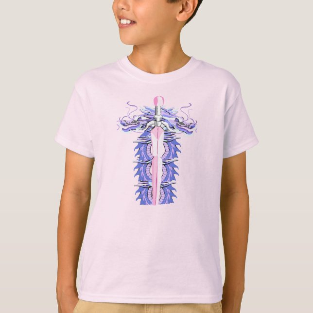 Camiseta Espada de Dragón Lavanda (Anverso)