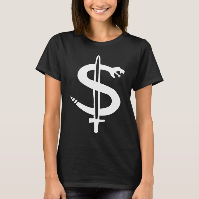 Camiseta Espada de Serpiente con Signo de Dólar Estudiante  (Anverso)