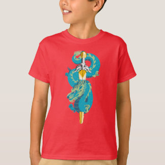 Camiseta Espada Dragón azul Aqua Wave