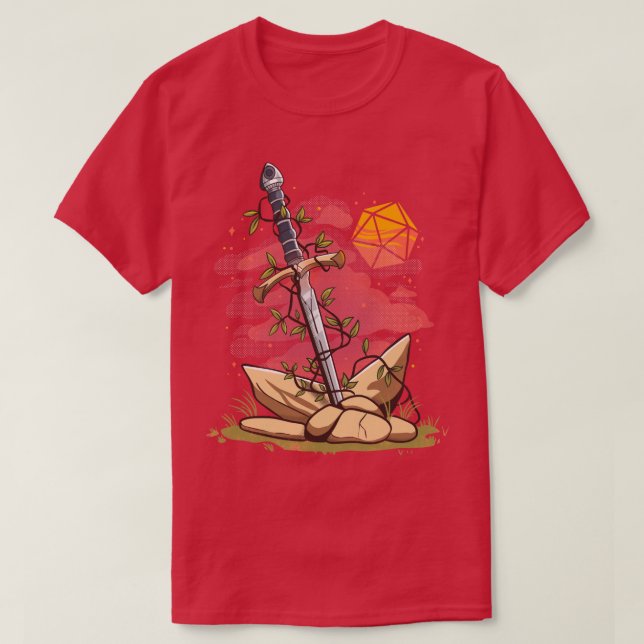 Camiseta Espada en la piedra (Diseño del anverso)