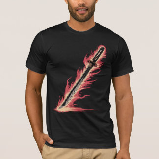 Camiseta Espada en Llamas | Camisa Gráfica de Cuch