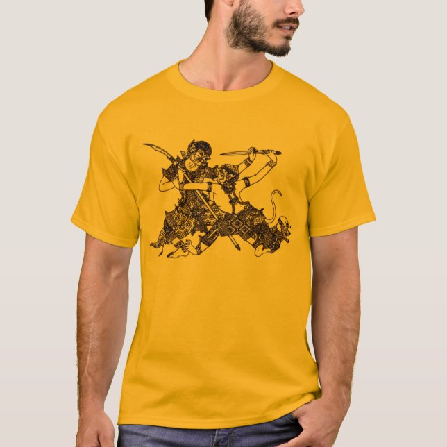 CAMISETA ESPADA HINDÚ ASIÁTICA DEL SUR DE DIOSES HANUMAN (Anverso)