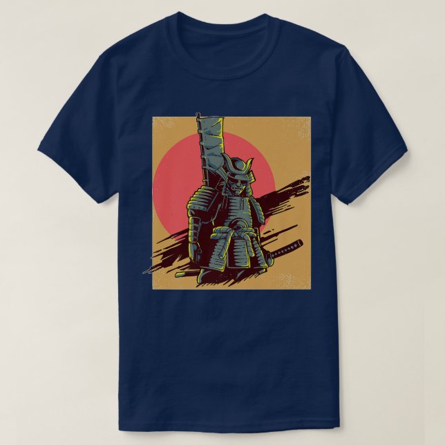 Camiseta Espada japonesa samurai japonesa vintage (Diseño del anverso)