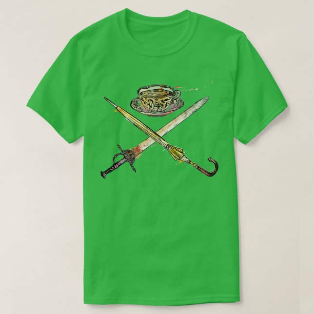 Camiseta Espadas cruzadas y té (Diseño del anverso)