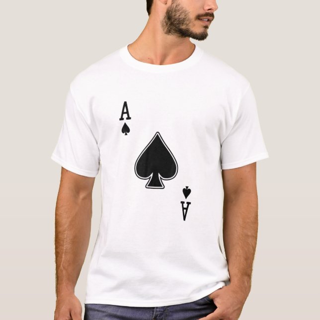 Camiseta Espadas De Ace, Cubierta De Cartas, Graciosa, Chis (Anverso)