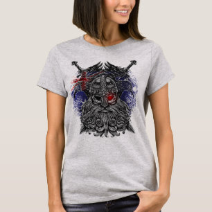 Camiseta espadas de cuervos de Odín Mitología vikinga bande