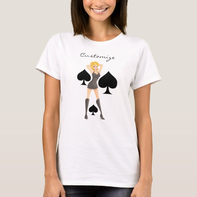 Camiseta Espadas negras Reina rubia Thunder_Cove (Anverso)