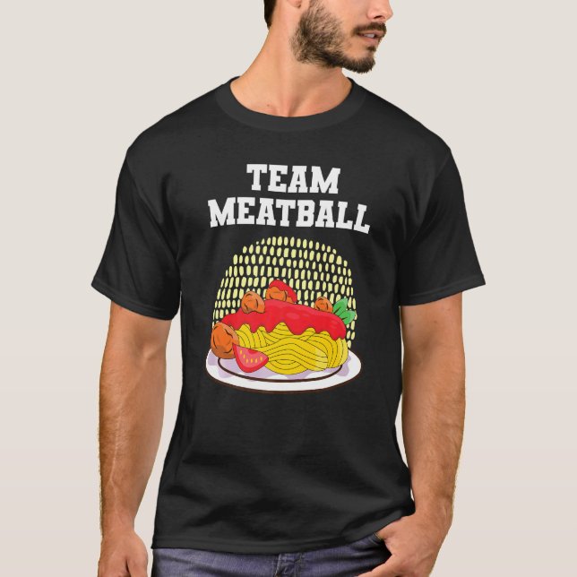 Camiseta Espagueti De Fútbol De Equipo Y Bolas De Carne (Anverso)