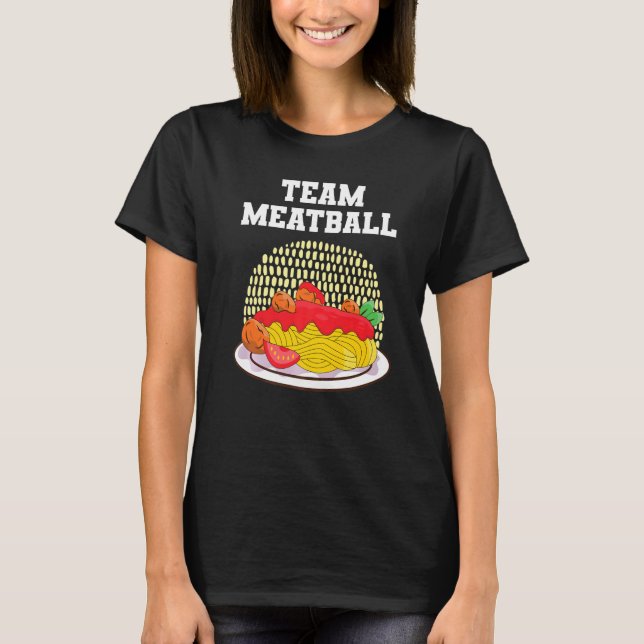 Camiseta Espagueti De Fútbol De Equipo Y Bolas De Carne (Anverso)