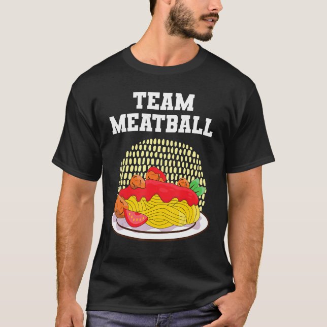 Camiseta Espagueti De Fútbol De Equipo Y Bolas De Carne (Anverso)
