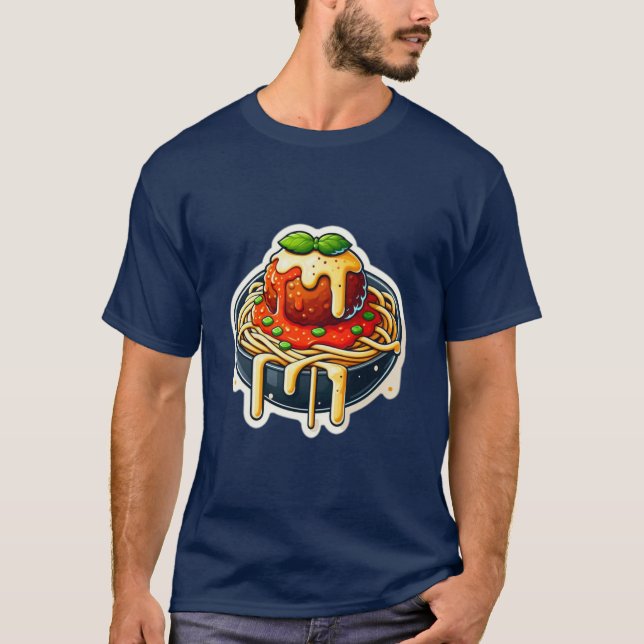 CAMISETA ESPAGUETTI Y MEATBALLAS 3 (Anverso)