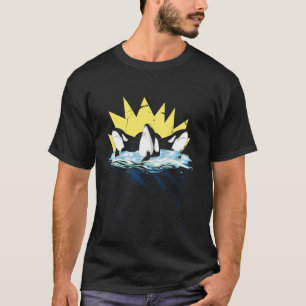 Camiseta Espalda larga de orca de orca de ballena asesina