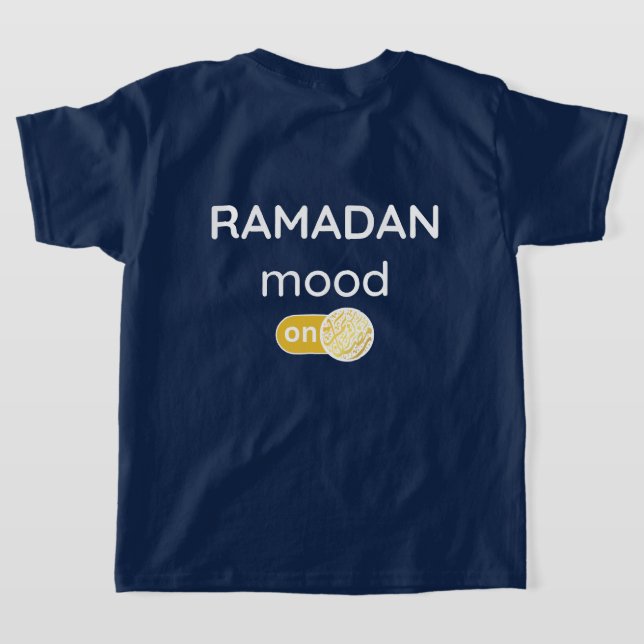 Camiseta espalda y frente al ánimo de Ramadán en ayuno isla (Distribución Reverso )