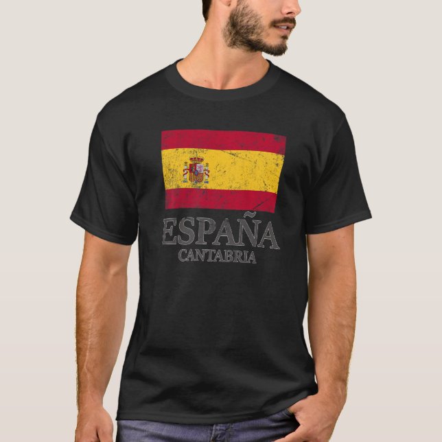 Camiseta España Bandera Cantabria Viaje Europa Fiesta Premi (Anverso)