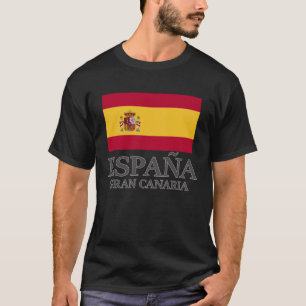Camiseta España Bandera de Gran Canaria Viaje Europa vacaci