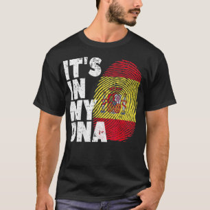 Camiseta España Bandera española está en mi huella digital 