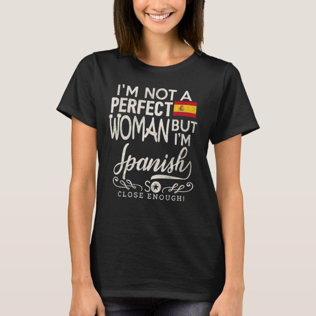 Camiseta España Bandera Mujer Orgullo Español (Anverso)