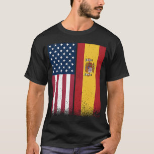 Camiseta España Banderas españolas americanas Orgulloso EE.