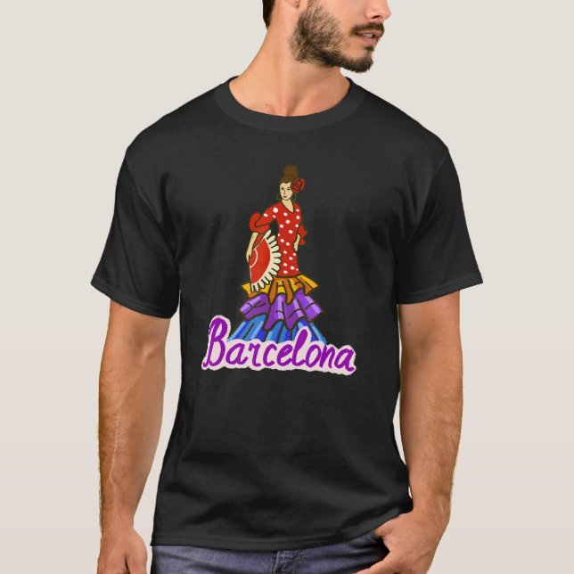 Camiseta España, Barcelona City, recuerdo para hombres 4 (Anverso)