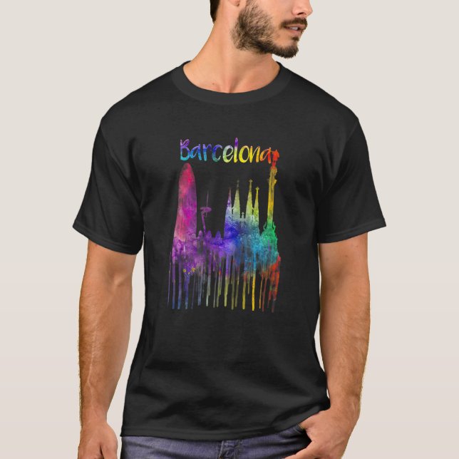 Camiseta España Barcelona Pintura Cataluña Visitante Españo (Anverso)