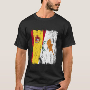 Camiseta España Chipre Media Bandera Patrimonio Chipriota E