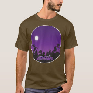 Camiseta españa de noche con palmas