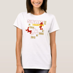 Camiseta España defiende 1964 2008 2010 2012 europeos del