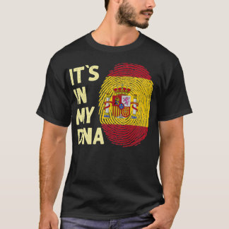 Camiseta España en mi ADN Español Bandera en España cumplea